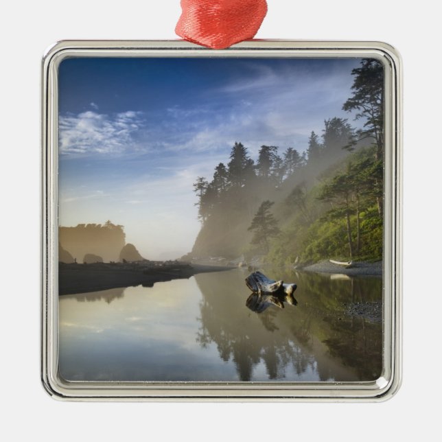 Solnedgång vid Ruby Beach, Olympic National Park, Julgransprydnad Metall (Framsidan)