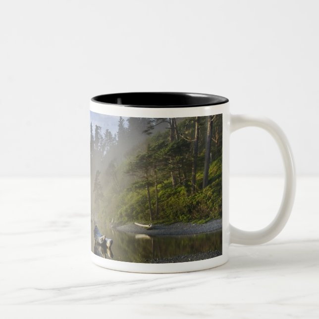 Solnedgång vid Ruby Beach, Olympic National Park, Två-Tonad Mugg (Höger)