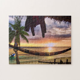 Solnedgång vid senaste gränsskiva på Siquijor Pussel