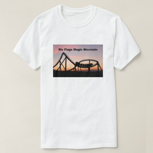 Solnedgång vid sex Flaggor Magic Mountain T Shirt (Design framsida)