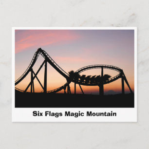 Solnedgång vid sex Flaggor Magic Mountain Vykort