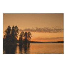 Solnedgång vid sjö