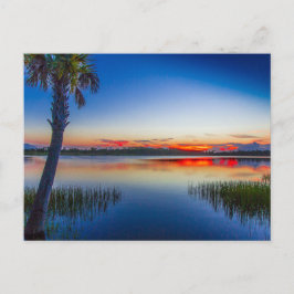 Solnedgång vid Sjö Zobel, Fort Pierce, Florida Vykort