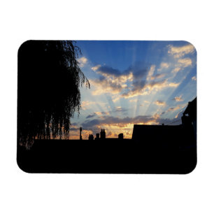 Solnedgång vid solnedgång magnet