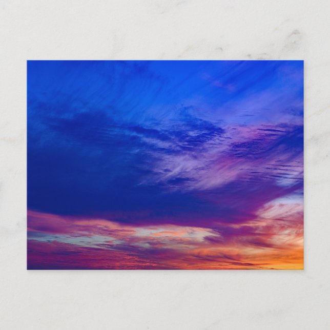 Solnedgång vid strand 3-vykort vykort (Framsida)