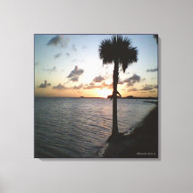 Solnedgång vid stranden