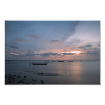 Solnedgång vid stranden