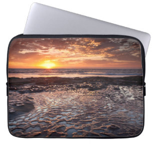 Solnedgång vid stranden, Kalifornien Laptop Fodral