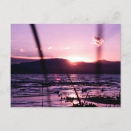 Solnedgång vid Utah Lake vykort