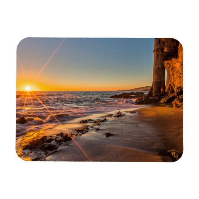 Solnedgång vid Victoria Beach 2 Magnet (Horisontell)