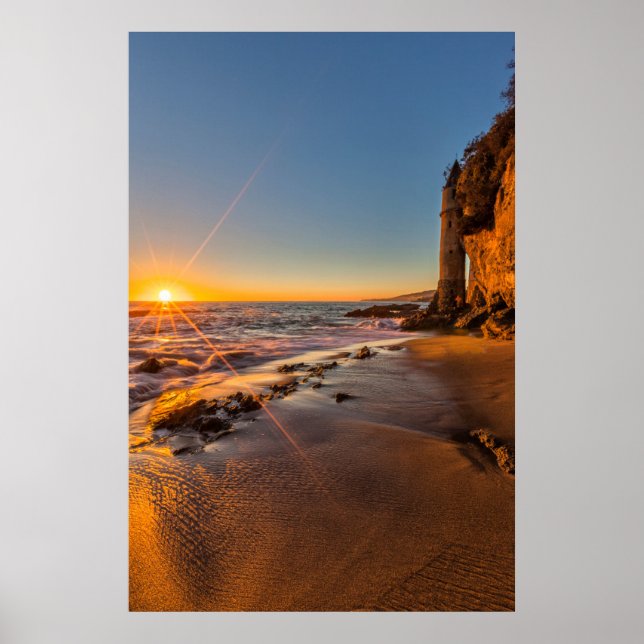 Solnedgång vid Victoria Beach 2 Poster (Framsidan)