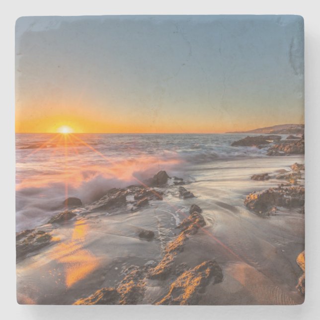 Solnedgång vid Victoria Beach Stenunderlägg (Framsidan)