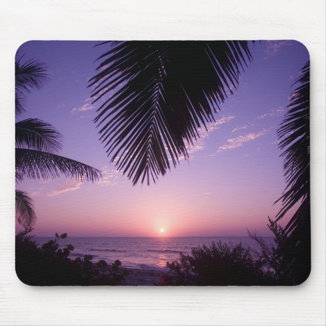 Solnedgång vid West End, Cayman Brac, Caymanöarna, Musmatta (Framsidan)