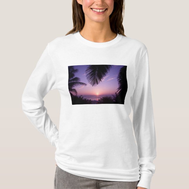 Solnedgång vid West End, Cayman Brac, Caymanöarna, Tee Shirt (Framsida)
