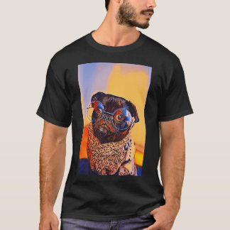 Solnedgång Vikarielärare Glasögon Pop Art Porträtt T Shirt