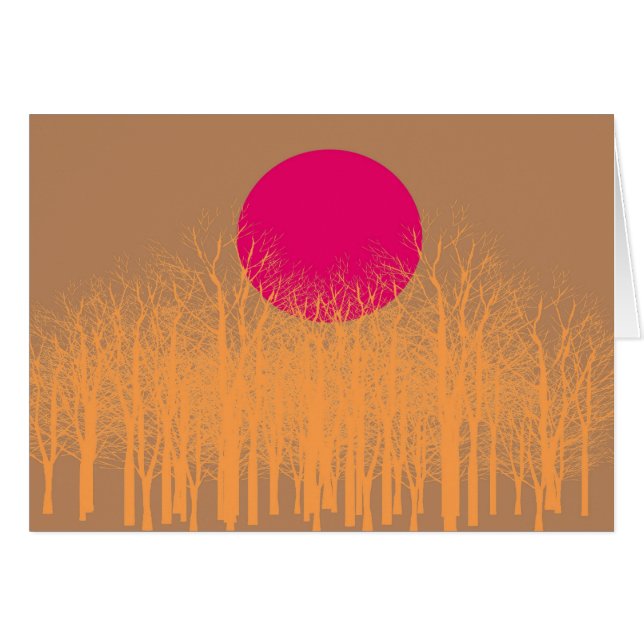 Solnedgång Vintage 2 Hälsningskort (Framsidan Horizontal)