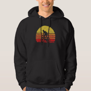 Solnedgång, Vintage, bergsbiking, nedtryckt Biker  Hoodie