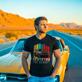 Solnedgång Vintage bil: Retro Driving Graphic T Shirt