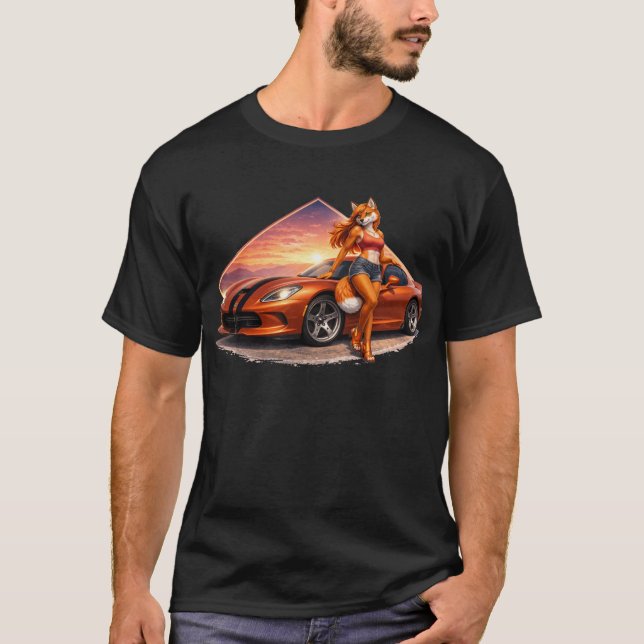 Solnedgång Viper Vixen T Shirt (Framsida)