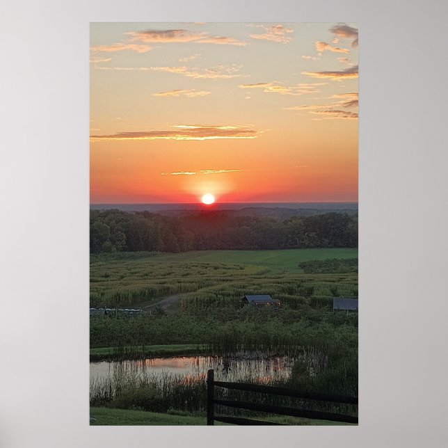 Solnedgång Vista Poster (Framsidan)