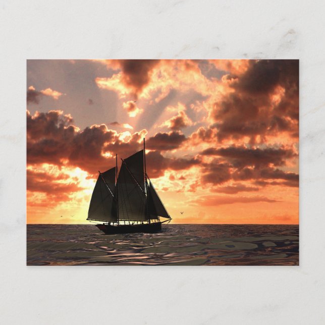 solnedgång vykort (Framsida)