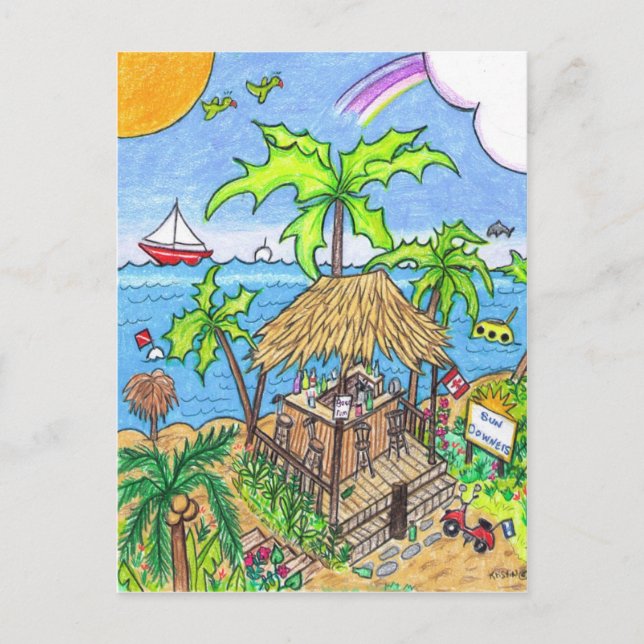 Solnedgång vykort (Framsida)