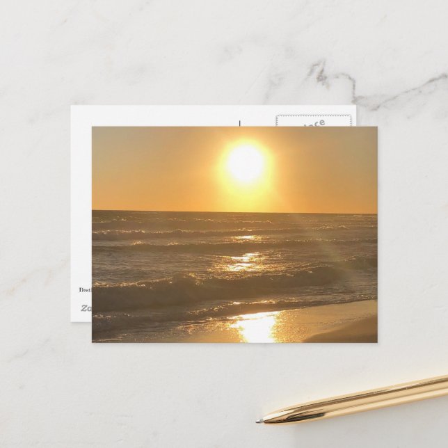 Solnedgång Vykort (Fram/Back In Situ)