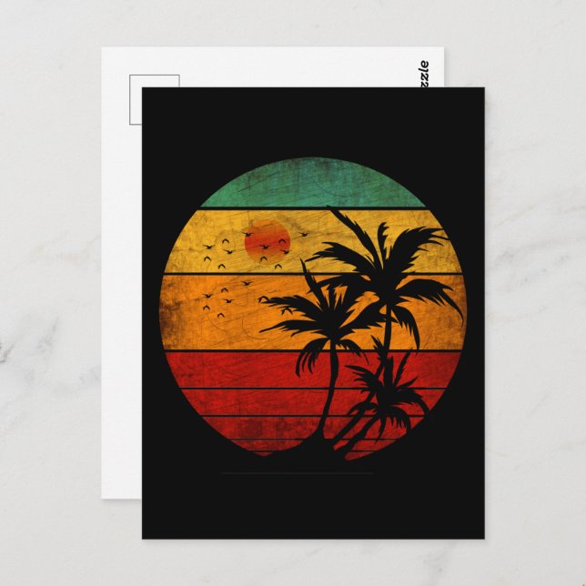 solnedgång vykort (Fram/baksida)