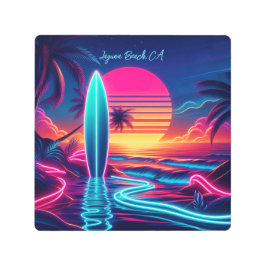 Solnedgång, yfboard Neon Ljus-