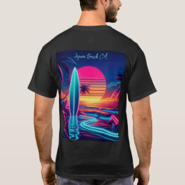 Solnedgång, yfboard Neon Ljus- T Shirt