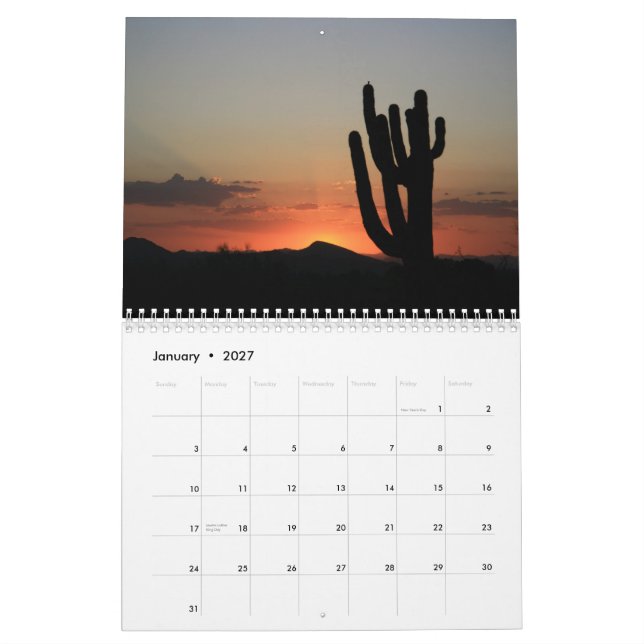 Solnedgångar 2012 kalender (Jan 2027)