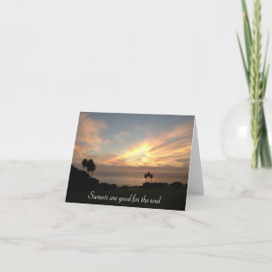 Solnedgångar är Bra för Soul Notecards Kort
