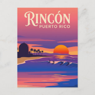 Solnedgångar i Rincón vid Domes Beach Puerto Rico Vykort