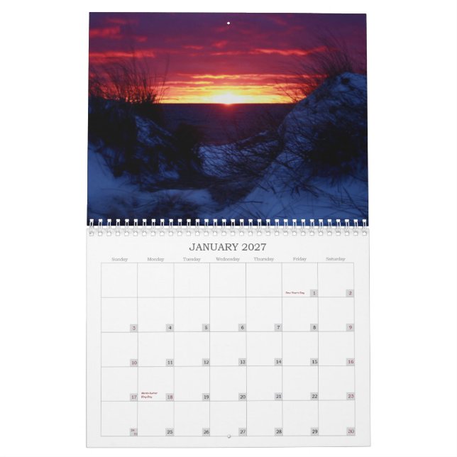 Solnedgångar och sådant kalender (Jan 2027)