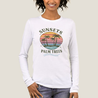 Solnedgångar & Palmer | Sommarstrand T-Shirt