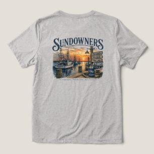 Solnedgångar vid bryggan t shirt