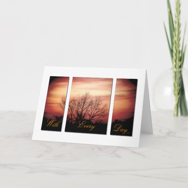 Solnedgångårsdagkort Kort (Framsida)