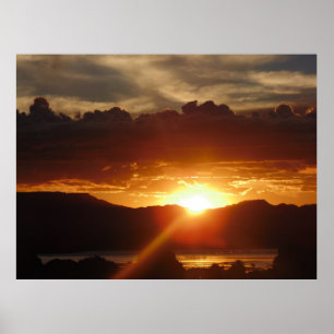 Solnedgångbackar Poster