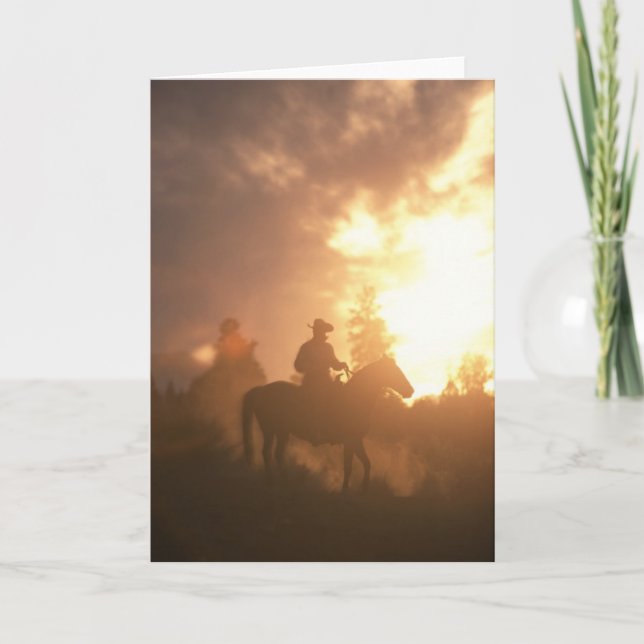 SolnedgångCowboy Kort (Framsida)