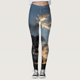 Solnedgångdamasker Leggings