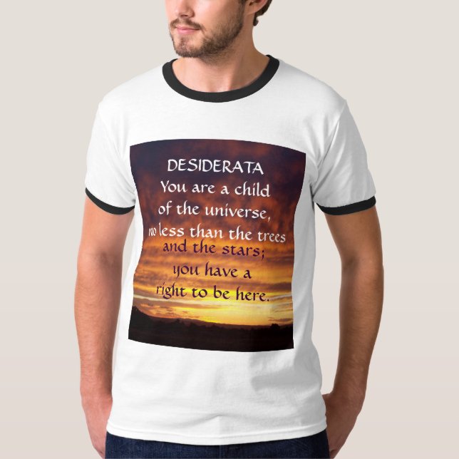 SolnedgångDESIDERATA Tee (Framsida)