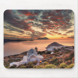 Solnedgången från slottet Plaka i Milos Musmatta
