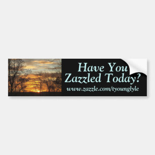 Solnedgången har dig, www.zazzle.com/tyounglyle, bildekal