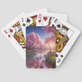Solnedgången på den fredliga floden casinokort