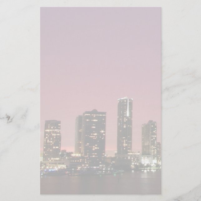 Solnedgången tänder över Miami efter en storm Brevpapper (Framsida)