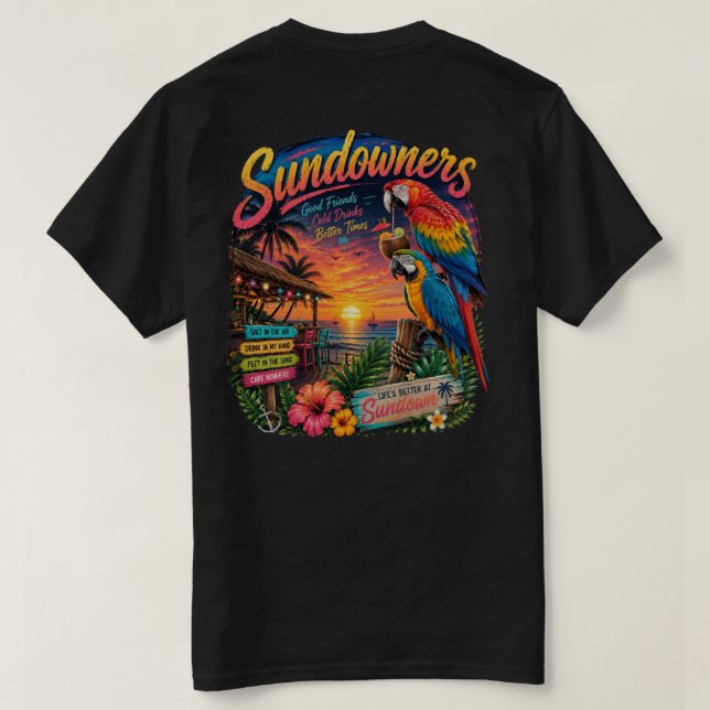 Solnedgångens livfulla färg t shirt (Design baksida)