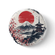 Solnedgångens ro vid Mount Fuji – Japansk tuschkon