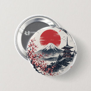 Solnedgångens ro vid Mount Fuji – Japansk tuschkon Knapp