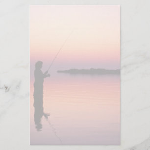 Solnedgångfiskebrevpapper Brevpapper