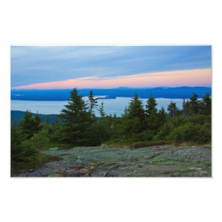 Solnedgångfoto för Cadillac Mountain Fototryck